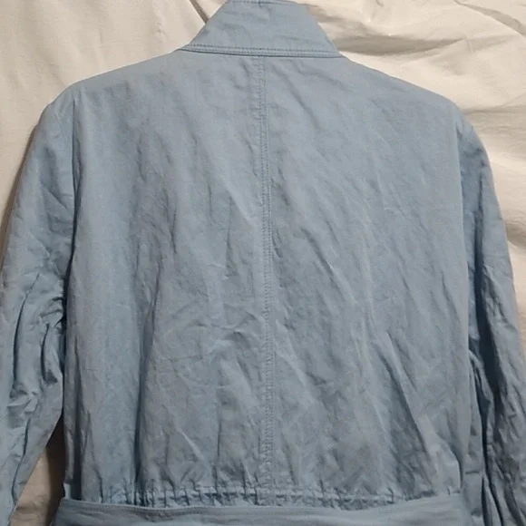 SALE! Worth New York Tiffany Blue Long Belted Jacket Sz.L Gently Worn - Picture 10 of 14